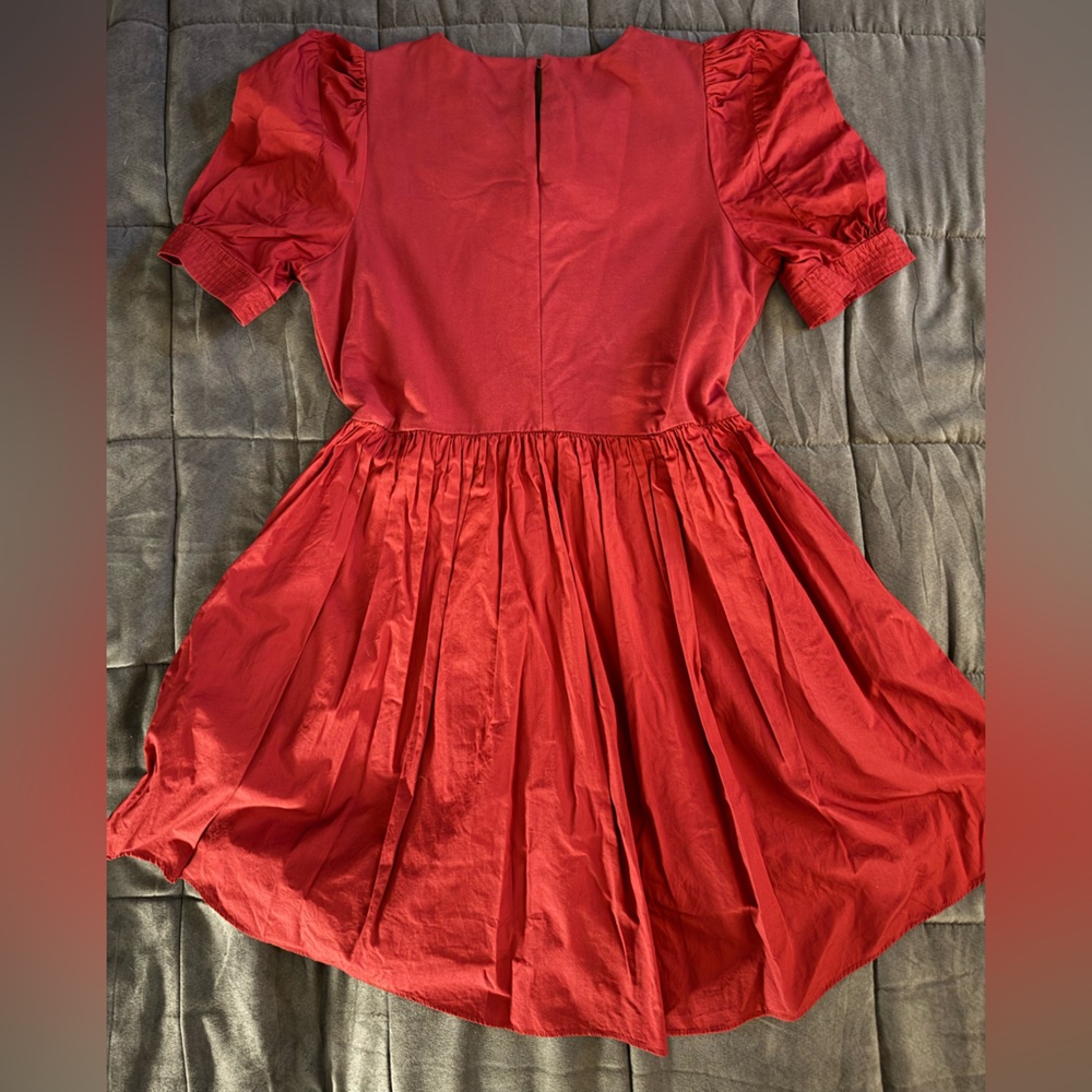 English Factory Elegant Red Mini A-Line Dress - Picture 7 of 7